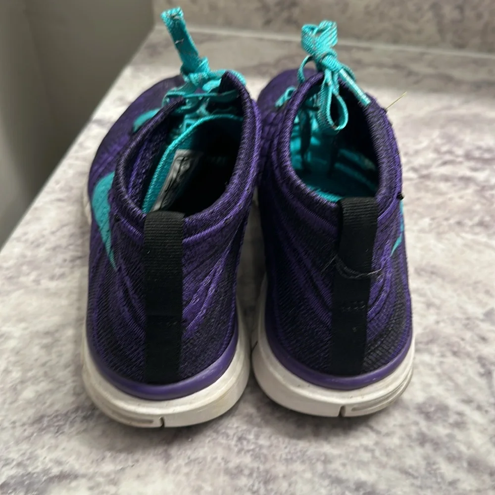 Nike Free Flyknit Chukka Running Shoes Womens Sz Us 8.5 Trainers Barefoot Purple